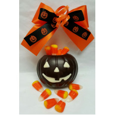 Pumpkin 3-D.  Hollow filled with confections and seasonal candy 